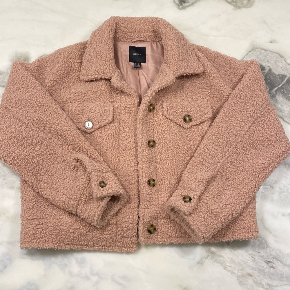 Boucle Dusty Pink Coat